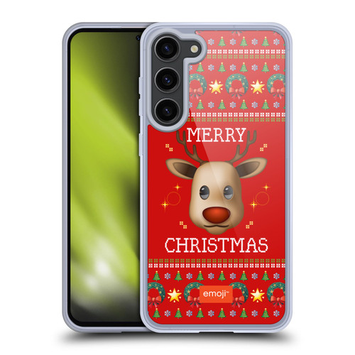 emoji® Ugly Christmas Reindeer Soft Gel Case for Samsung Galaxy S23+ 5G