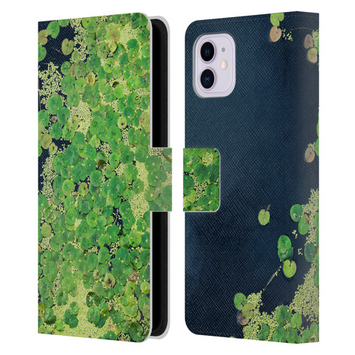 Dorit Fuhg Forest Lotus Leaves Leather Book Wallet Case Cover For Apple iPhone 11