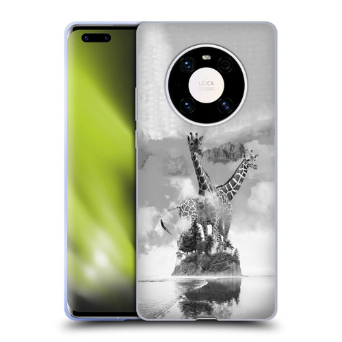 Dave Loblaw Animals Giraffe In The Mist Soft Gel Case for Huawei Mate 40 Pro 5G