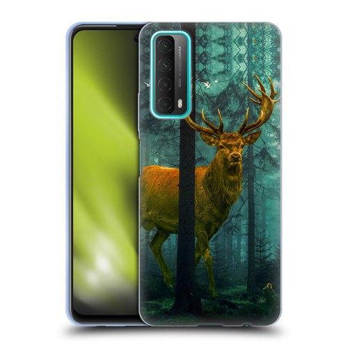 Dave Loblaw Animals Giant Forest Deer Soft Gel Case for Huawei P Smart (2021)