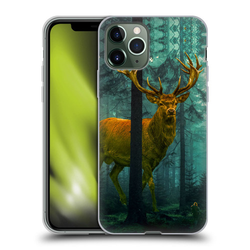 Dave Loblaw Animals Giant Forest Deer Soft Gel Case for Apple iPhone 11 Pro