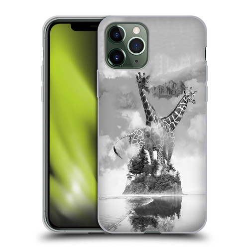 Dave Loblaw Animals Giraffe In The Mist Soft Gel Case for Apple iPhone 11 Pro