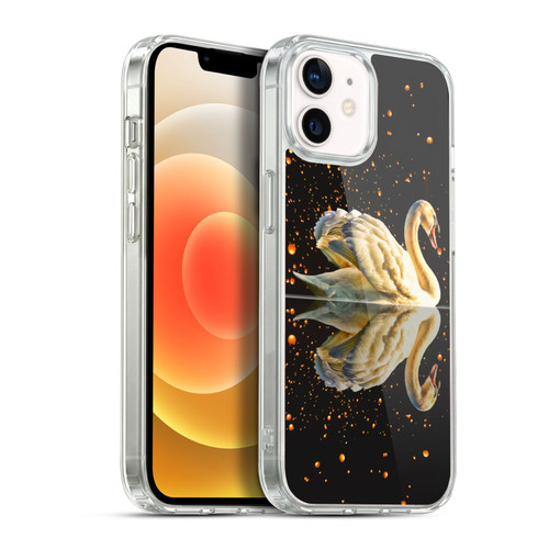 Dave Loblaw Animals Swan Lake Reflections Soft Gel Case for Apple iPhone 12 / iPhone 12 Pro & MagSafe