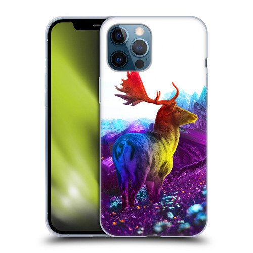 Dave Loblaw Animals Purple Mountain Deer Soft Gel Case for Apple iPhone 12 Pro Max