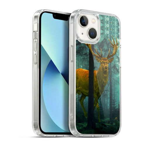 Dave Loblaw Animals Giant Forest Deer Soft Gel Case for Apple iPhone 13