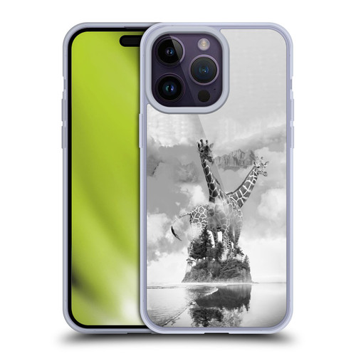 Dave Loblaw Animals Giraffe In The Mist Soft Gel Case for Apple iPhone 14 Pro Max