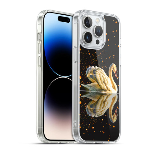 Dave Loblaw Animals Swan Lake Reflections Soft Gel Case for Apple iPhone 14 Pro Max & MagSafe