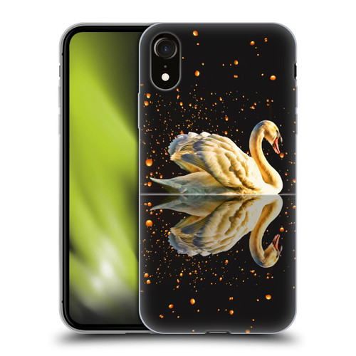 Dave Loblaw Animals Swan Lake Reflections Soft Gel Case for Apple iPhone XR