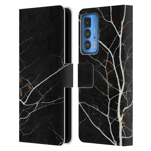 Dorit Fuhg Forest Black Leather Book Wallet Case Cover For Motorola Edge 20 Pro