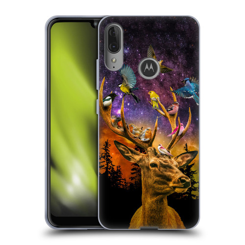 Dave Loblaw Animals Deer and Birds Soft Gel Case for Motorola Moto E6 Plus