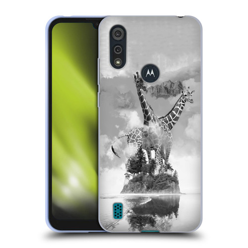 Dave Loblaw Animals Giraffe In The Mist Soft Gel Case for Motorola Moto E6s (2020)
