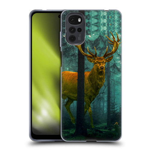 Dave Loblaw Animals Giant Forest Deer Soft Gel Case for Motorola Moto G22