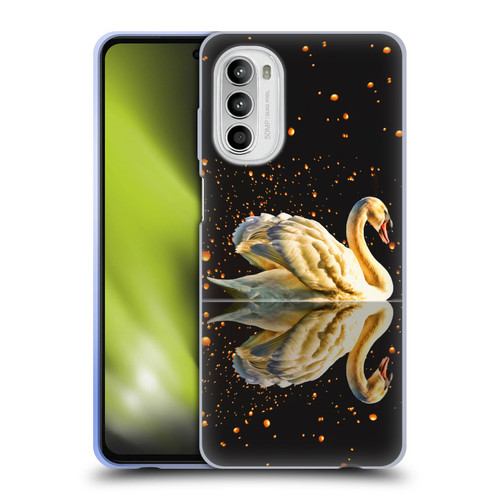 Dave Loblaw Animals Swan Lake Reflections Soft Gel Case for Motorola Moto G52