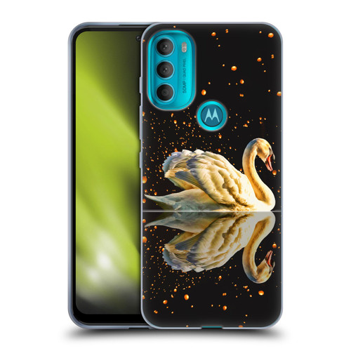 Dave Loblaw Animals Swan Lake Reflections Soft Gel Case for Motorola Moto G71 5G