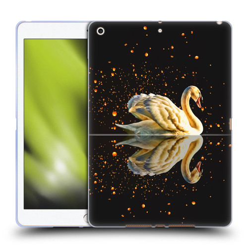 Dave Loblaw Animals Swan Lake Reflections Soft Gel Case for Apple iPad 10.2 2019/2020/2021