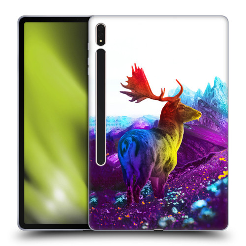 Dave Loblaw Animals Purple Mountain Deer Soft Gel Case for Samsung Galaxy Tab S8 Plus