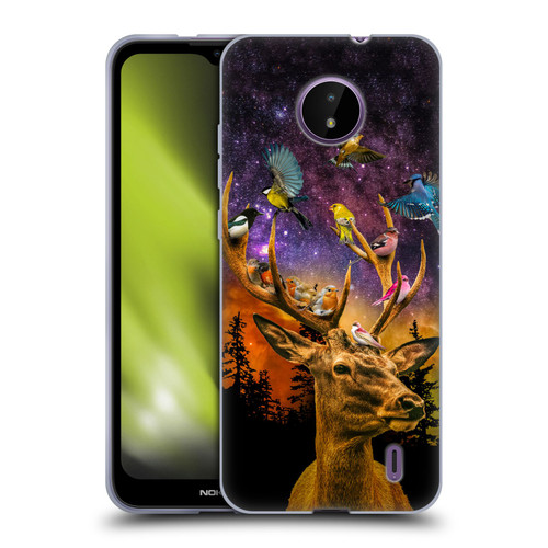 Dave Loblaw Animals Deer and Birds Soft Gel Case for Nokia C10 / C20
