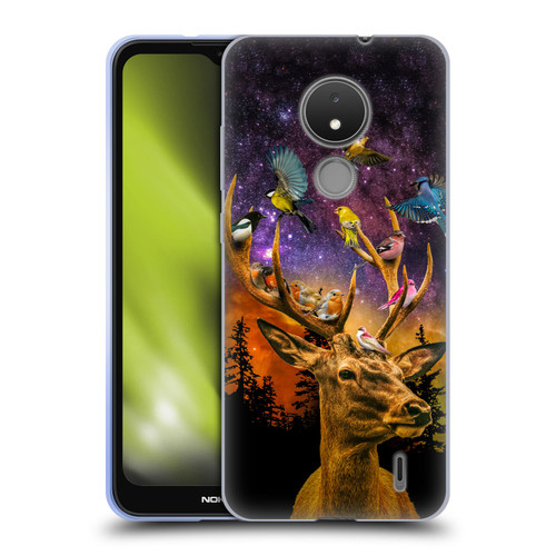 Dave Loblaw Animals Deer and Birds Soft Gel Case for Nokia C21