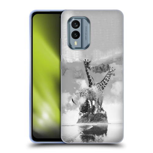 Dave Loblaw Animals Giraffe In The Mist Soft Gel Case for Nokia X30