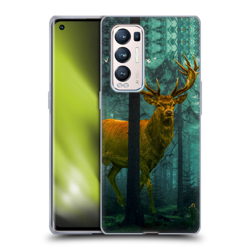Dave Loblaw Animals Giant Forest Deer Soft Gel Case for OPPO Find X3 Neo / Reno5 Pro+ 5G