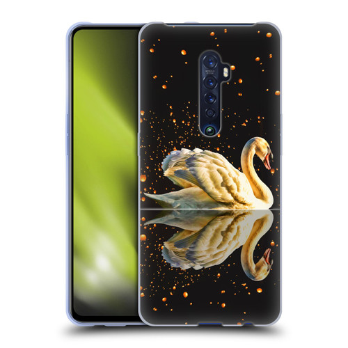 Dave Loblaw Animals Swan Lake Reflections Soft Gel Case for OPPO Reno 2