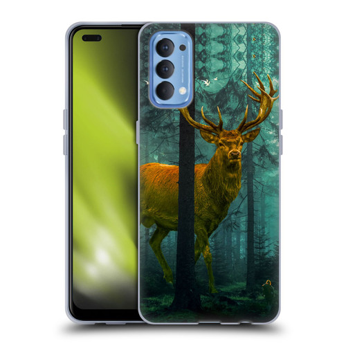 Dave Loblaw Animals Giant Forest Deer Soft Gel Case for OPPO Reno 4 5G