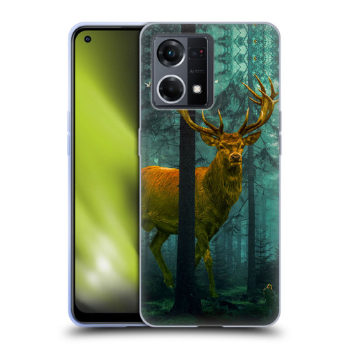 Dave Loblaw Animals Giant Forest Deer Soft Gel Case for OPPO Reno8 4G