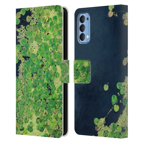 Dorit Fuhg Forest Lotus Leaves Leather Book Wallet Case Cover For OPPO Reno 4 5G