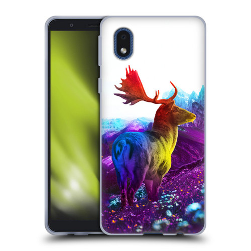 Dave Loblaw Animals Purple Mountain Deer Soft Gel Case for Samsung Galaxy A01 Core (2020)