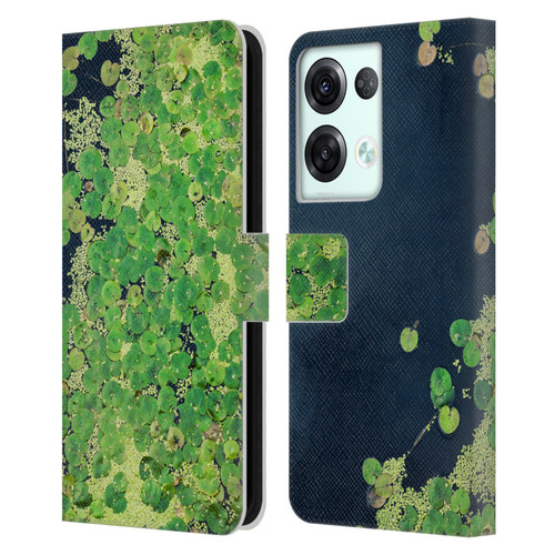 Dorit Fuhg Forest Lotus Leaves Leather Book Wallet Case Cover For OPPO Reno8 Pro