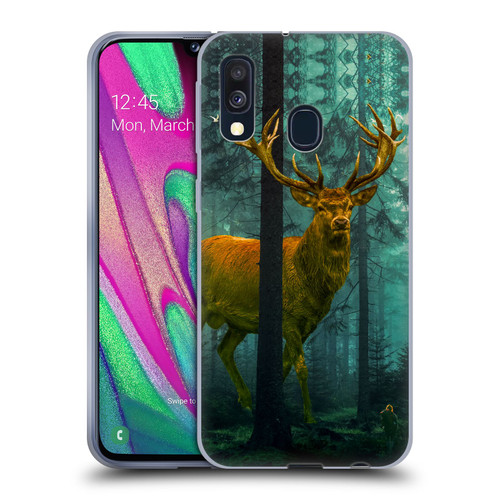 Dave Loblaw Animals Giant Forest Deer Soft Gel Case for Samsung Galaxy A40 (2019)