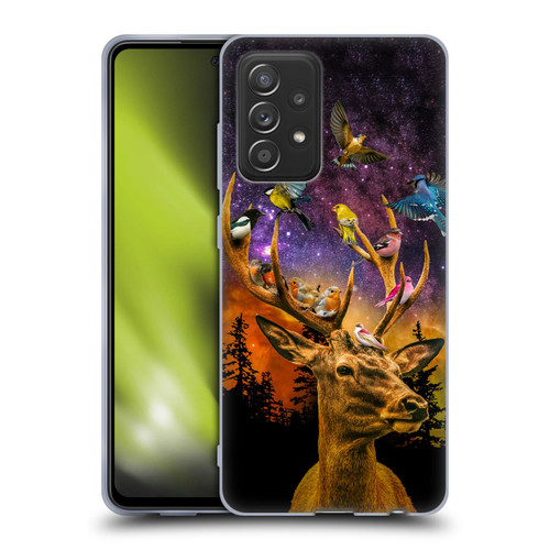 Dave Loblaw Animals Deer and Birds Soft Gel Case for Samsung Galaxy A52 / A52s / 5G (2021)