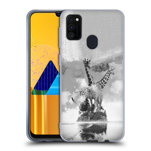 Dave Loblaw Animals Giraffe In The Mist Soft Gel Case for Samsung Galaxy M30s (2019)/M21 (2020)