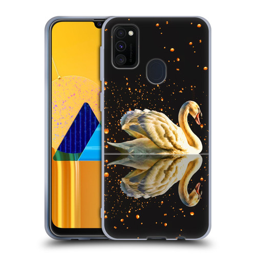 Dave Loblaw Animals Swan Lake Reflections Soft Gel Case for Samsung Galaxy M30s (2019)/M21 (2020)