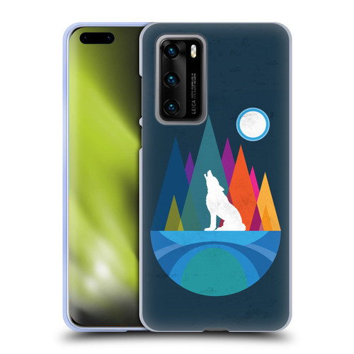 Dave Loblaw Contemporary Art Wolf Mountain With Texture Soft Gel Case for Huawei P40 5G