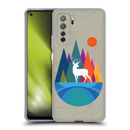 Dave Loblaw Contemporary Art Mountain Deer Soft Gel Case for Huawei Nova 7 SE/P40 Lite 5G