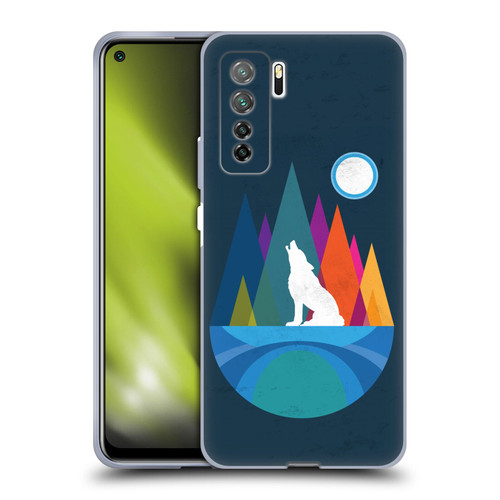 Dave Loblaw Contemporary Art Wolf Mountain With Texture Soft Gel Case for Huawei Nova 7 SE/P40 Lite 5G