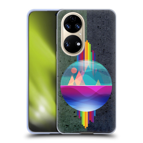 Dave Loblaw Contemporary Art Mountains Under The Dome Soft Gel Case for Huawei P50