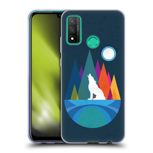 Dave Loblaw Contemporary Art Wolf Mountain With Texture Soft Gel Case for Huawei P Smart (2020)