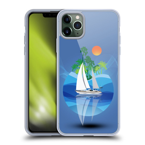 Dave Loblaw Contemporary Art Tropical Waters Soft Gel Case for Apple iPhone 11 Pro Max