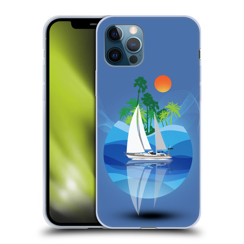 Dave Loblaw Contemporary Art Tropical Waters Soft Gel Case for Apple iPhone 12 / iPhone 12 Pro