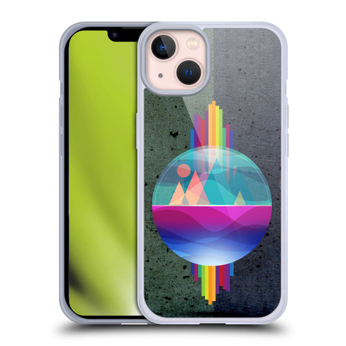 Dave Loblaw Contemporary Art Mountains Under The Dome Soft Gel Case for Apple iPhone 13