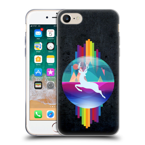 Dave Loblaw Contemporary Art Deer In Dome Soft Gel Case for Apple iPhone 7 / 8 / SE 2020 & 2022