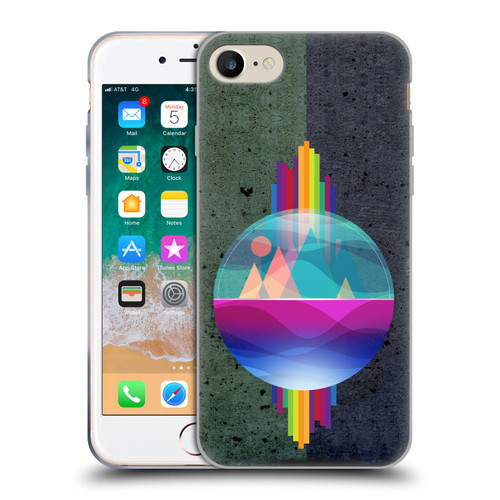 Dave Loblaw Contemporary Art Mountains Under The Dome Soft Gel Case for Apple iPhone 7 / 8 / SE 2020 & 2022