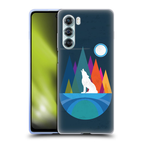 Dave Loblaw Contemporary Art Wolf Mountain With Texture Soft Gel Case for Motorola Edge S30 / Moto G200 5G