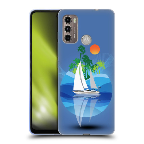 Dave Loblaw Contemporary Art Tropical Waters Soft Gel Case for Motorola Moto G60 / Moto G40 Fusion