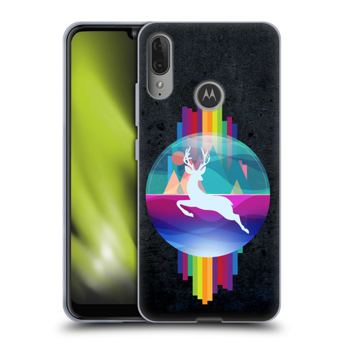Dave Loblaw Contemporary Art Deer In Dome Soft Gel Case for Motorola Moto E6 Plus