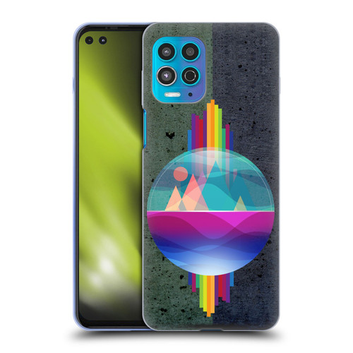 Dave Loblaw Contemporary Art Mountains Under The Dome Soft Gel Case for Motorola Moto G100