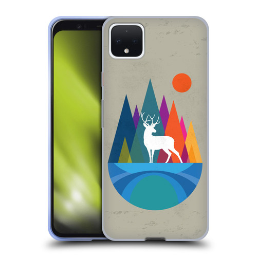 Dave Loblaw Contemporary Art Mountain Deer Soft Gel Case for Google Pixel 4 XL
