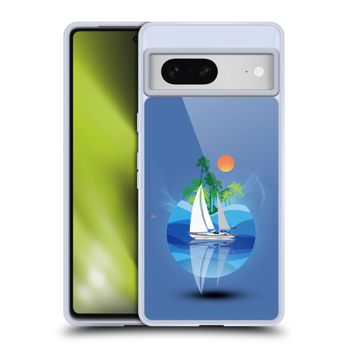 Dave Loblaw Contemporary Art Tropical Waters Soft Gel Case for Google Pixel 7